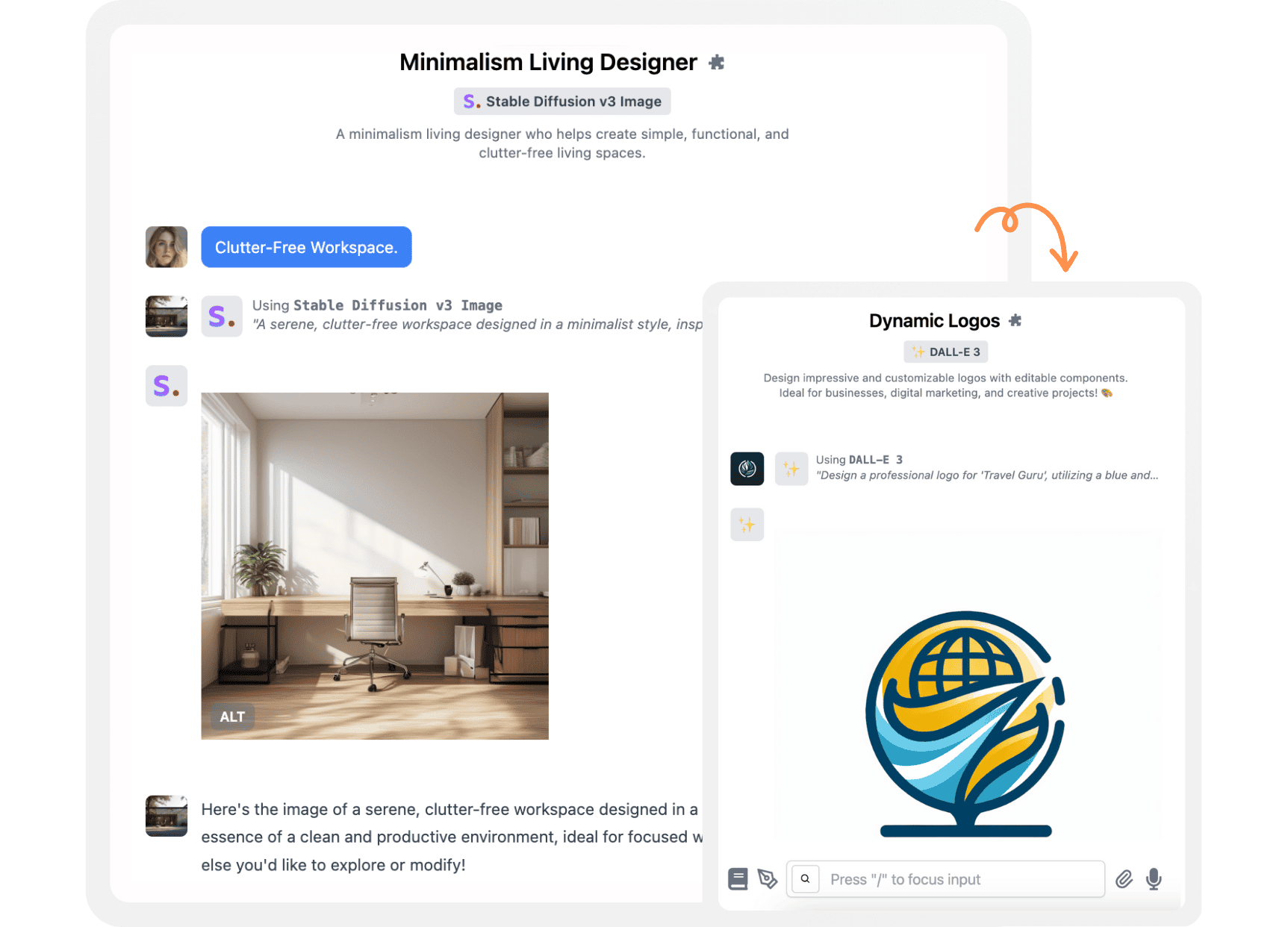 The stock image generation AI agent creates high-quality and royalty-free visuals.