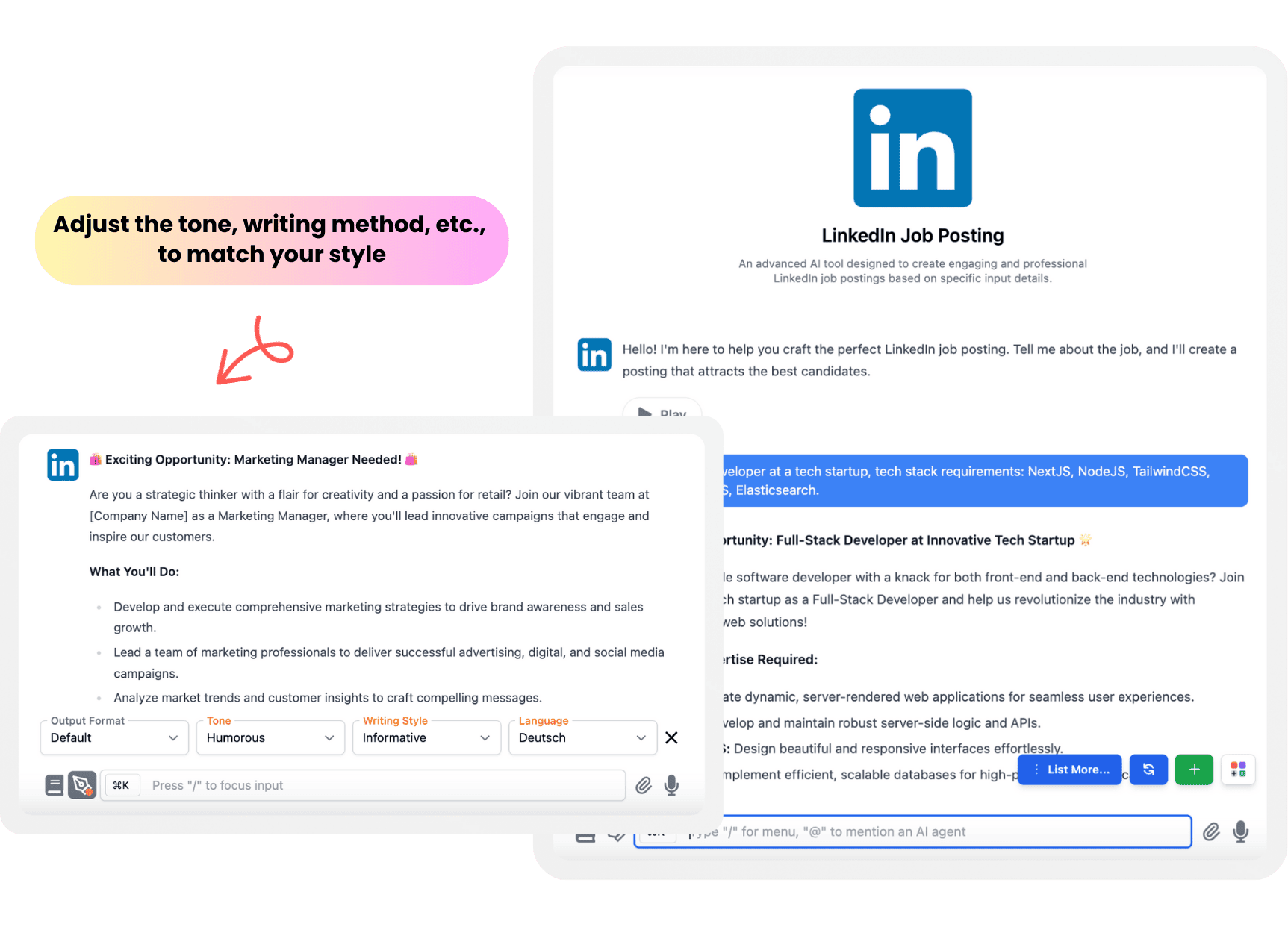 The LinkedIn job posting AI agent optimizes job descriptions to attract top talent.