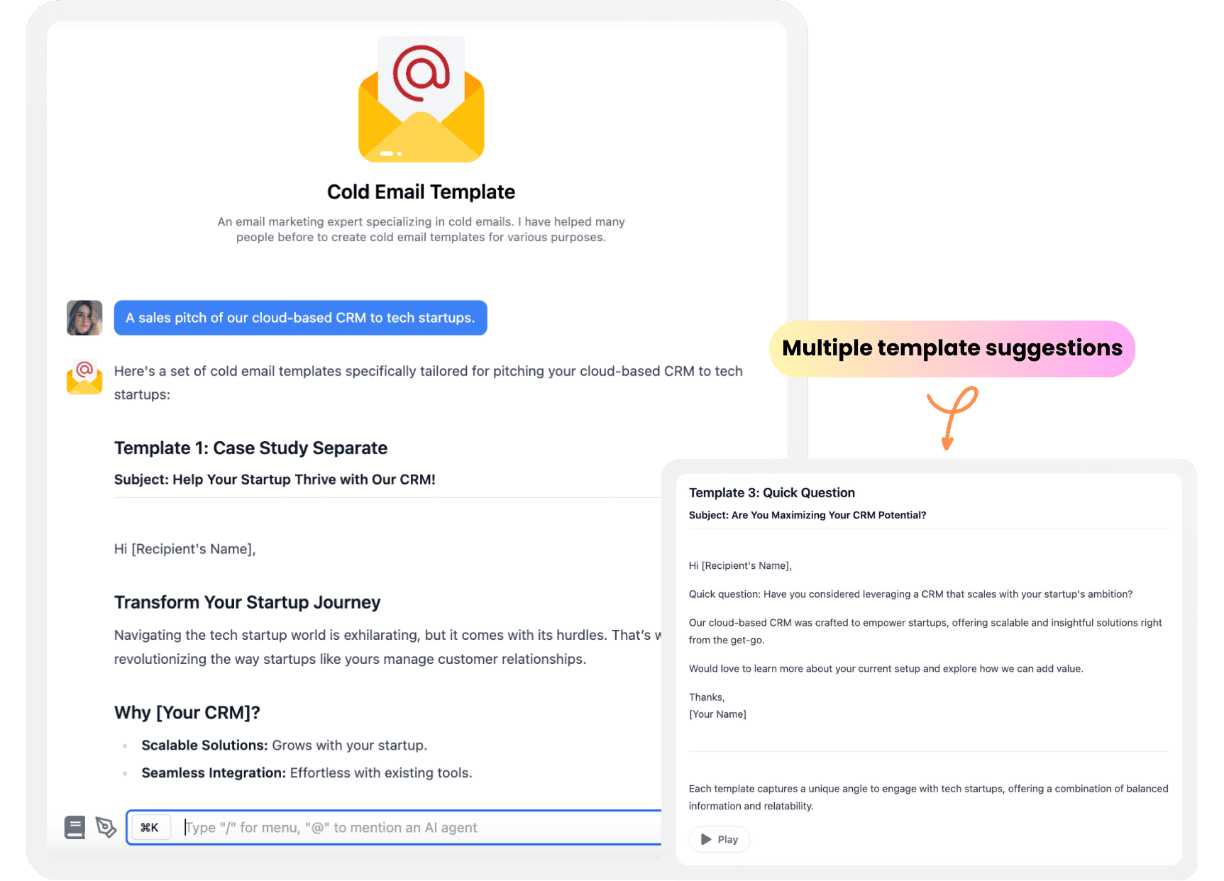 The cold email personalization AI agent tailors outreach for improved response rates.